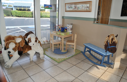 Adobe Animal Hospital waiting area